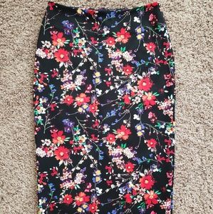 Floral pencil skirt